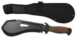 MFH Macetă Extreme neagră cu husă și fierăstrău, 39cm