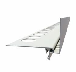 Celox OX RT60 Magas teraszszegély Antracit 60-100 mm magas WPC és térkő vízvető profil erkély balkon terasz 2, 5 m teraszszegő függőfolyosó élzáró
