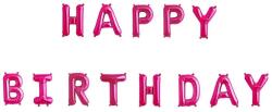 Balloons4party Set baloane folie HAPPY BIRTHDAY roz 40Cm