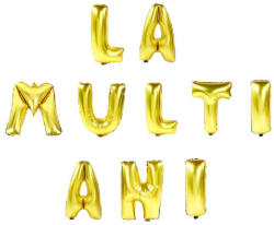 Balloons4party Set baloane folie La multi Ani auriu 40Cm