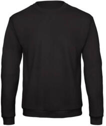 B&C Collection Férfi Felső hosszú ujjú B&C Crewneck Sweatshirt Unisex - WUI23 - S, Fekete