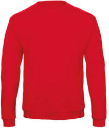 B&C Collection Férfi Felső hosszú ujjú B&C Crewneck Sweatshirt Unisex - WUI23 - XL, Piros