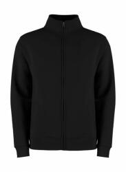 Kustom Kit Férfi hosszú ujjú pulóver Kustom Kit Regular Fit Zipped Sweatshirt 2XL, Fekete