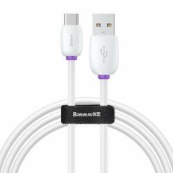 Baseus Cablu de date si incarcare , Baseus Purple Ring HW Quick Charger Usb la USB Type C 40W 1m Alb