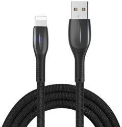 VCOM USB 2.0 apa - Lightning apa Töltő- és adatkábel 1m - Fekete (CU285L)