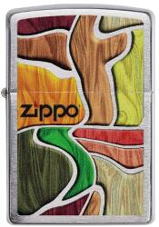 Zippo Benzines Zippo öngyújtó - Színes fa mintás, Zippo logoval (Z-32002)