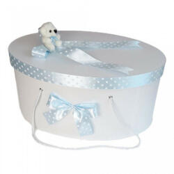 Produs vandut si livrat de S. C. Denikos Creativ S Cutie trusou botez fundite bleu cu buline si ursulet, Denikos® 1