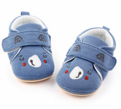Superbebeshoes Pantofiori albastri pentru baietei - Teddy