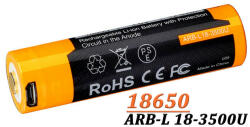 Fenix Acumulator Fenix 18650 - 3500mAh cu Micro USB - ARB-L 18-3500U (ADV-343)