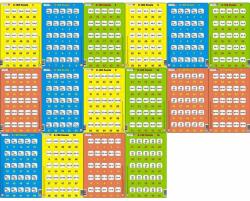 Larsen Set 16 Puzzle-uri 0 - 100, 25 Piese Larsen LRP48