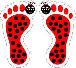  Set stickere podea Picioruse Buburuza