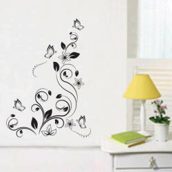  Sticker perete Black Flower Decor 11