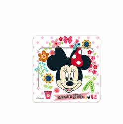 Sticker intrerupator Minnie cu flori 9x9 cm