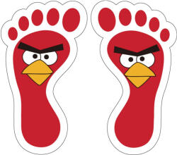  Set stickere podea Picioruse Angry Birds
