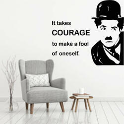  Sticker perete Charlie Chaplin - Courage