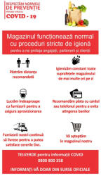 Sticker Indicator Reguli de siguranta COVID Magazin Alimentar