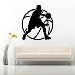  Sticker perete Silueta baschet 1