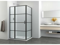 Sanotechnik Cabina de dus dreptunghiulara ELITE BLACK Design Parte fixa & Usa batanta (K100B/ K120BSI F80B3 / F90B3)