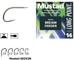 Mustad Carlige stationar Mustad Feeder MU11, Nickel, Nr. 12, 10 buc/plic (M.60332N.12)