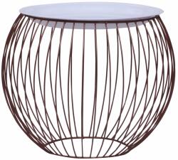 vidaXL Măsuță de cafea, auriu, Ø 51 cm (287659) Masa de cafea