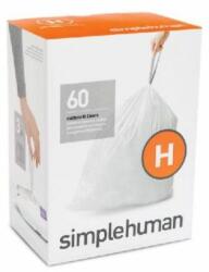 simplehuman Egyedi méretezésű szemetes zsák újratöltő csomag, 60 zsák/csomag, H-tipus, CW0258 (CW0258)