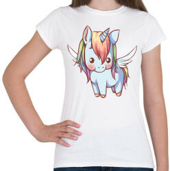 printfashion Unikornis szárnyakkal - Női póló - Fehér (4654356)