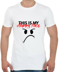 printfashion This is My happy face - Férfi póló - Fehér (4677437)
