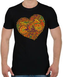 printfashion LoveMyBike - Férfi póló - Fekete (4669192)