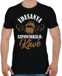 printfashion Anya és a kávé - Férfi póló - Fekete (4693599)