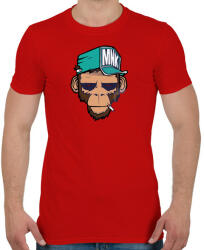 printfashion Majom cigarettával - Férfi póló - Piros (4654015)