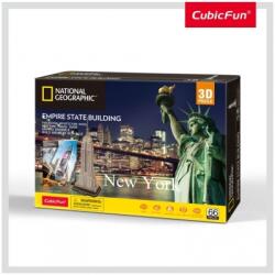 CubicFun Puzzle 3D+Brosura-Empire State Building 66 Piese Cubicfun ACUDS0977h Puzzle