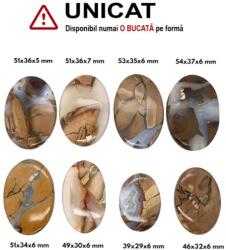  Cabochon din Agata Oul Tunetului de Forma Ovala - 39-54 x 29-37 x 5-7 mm - 1 Buc
