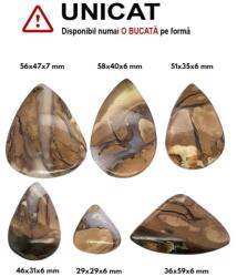  Cabochon din Agata Oul Tunetului de Forma Picatura - 39-54 x 29-37 x 5-7 mm - 1 Buc