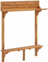 vidaXL Masă de bar pentru balcon, 90x37x122, 5 cm, lemn masiv de acacia (310253)