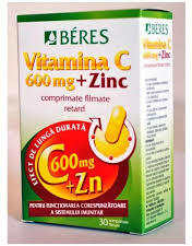 BÉRES Vitamina C 600mg +Zn x60 cpr