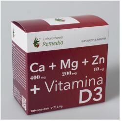 Laboratoarele Remedia Ca+Mg+Zn+Vitamina D3 120cpr