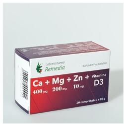Laboratoarele Remedia Ca+Mg+Zn+Vitamina D3 50cpr