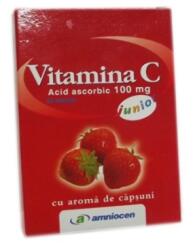 AMNIOCEN Vitamina C Capsuni 180mg 20cpr, Amniocen