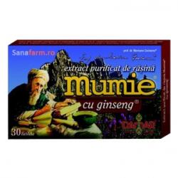 DAMAR Extract Purificat de Rasina Mumie cu Ginseng x 30 tb