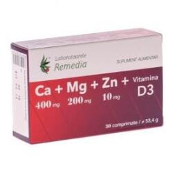 Remedia Ca+mg+zn +vitamina D3 40cpr