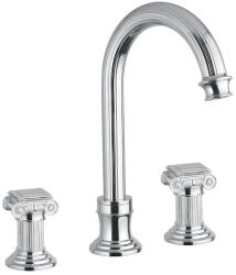 Bugnatese 8412KCR Bugnatese Olympia 3 üléses mosdócsaptelep leeresztővel swarovski fogantyúval króm színben
