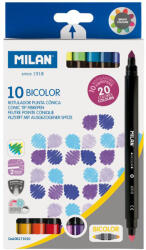 MILAN Carioci 2 capete MILAN Bicolor, 10 buc/set