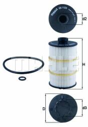 MAHLE Filtru ulei MAHLE OX 1123D (OX 1123D) - automobilus