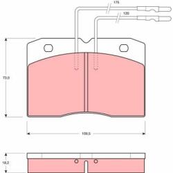 TRW set placute frana, frana disc TRW GDB343 (GDB343) - automobilus