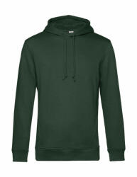 B&C Collection Férfi kapucnis hosszú ujjú organikus pulóver B and C Organic Hooded S, Sötétzöld