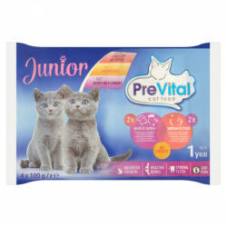 PreVital Junior Bárány + Lazac szószban Alutasakos macskaeledel 4x100g - krizsopet
