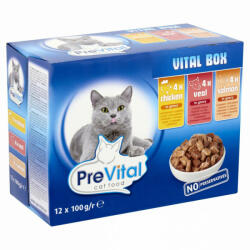 PreVital 12x100g Szósz Alutasak (csirke, marha, lazac) - krizsopet