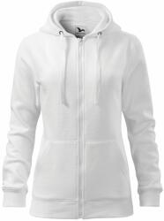 MALFINI Hanorac damă Trendy Zipper - Albă | XL (4110016)