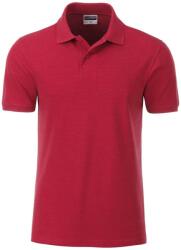 Daiber Tricou polo pentru bărbați din bumbac organic 8010 - Carmin prespălat | M (8010-1755451)