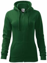 MALFINI Hanorac damă Trendy Zipper - Verde de sticlă | XXL (4110617)